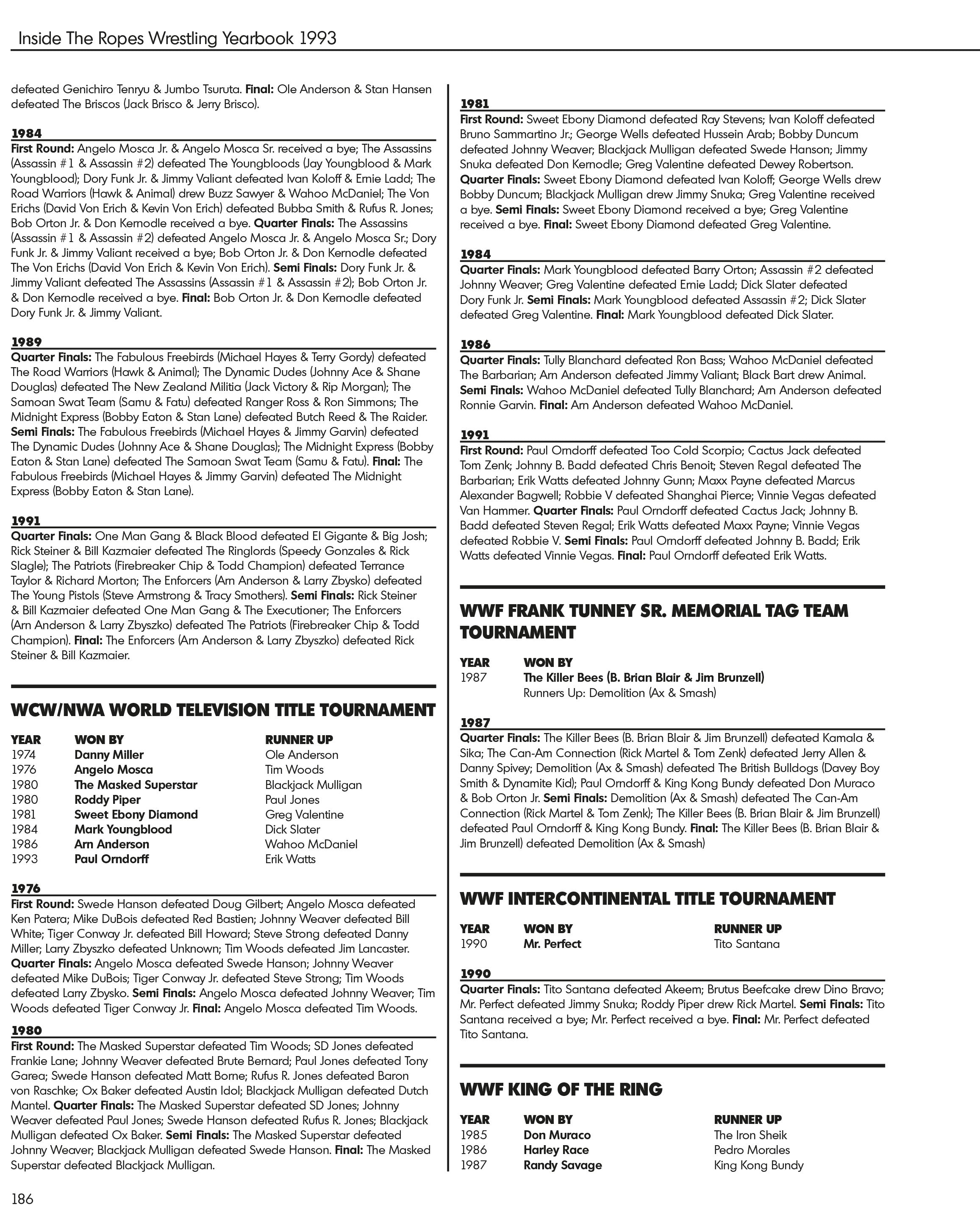 The Wrestling Yearbook 1993